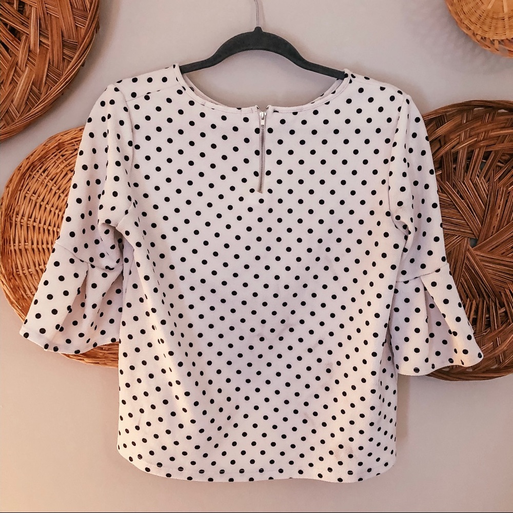 Green Envelope B&W Polka Dot Shirt - Picture 2 of 2